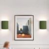 Jonsson Modern Coloured Grooves Wall Lamp - study room lighting