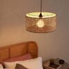 Krestedeen Rattan Single Layer Pendant Lamp - bedroom pendant lamp