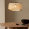 Krestedeen Rattan Single Layer Pendant Lamp -dining table pendant lamp