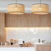 Krestedeen Rattan Single Layer Pendant Lamp - kitchen pendant lamp
