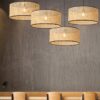 Krestedeen Rattan Single Layer Pendant Lamp - office hall pendant lamp