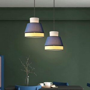 Krestenno Rattan and Cloth Triple Tier Pendant Lamp - kitchen