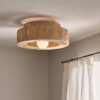 Kristoda Triple Layered Rope Drum Pendant Lamp - ceiling mount lamp