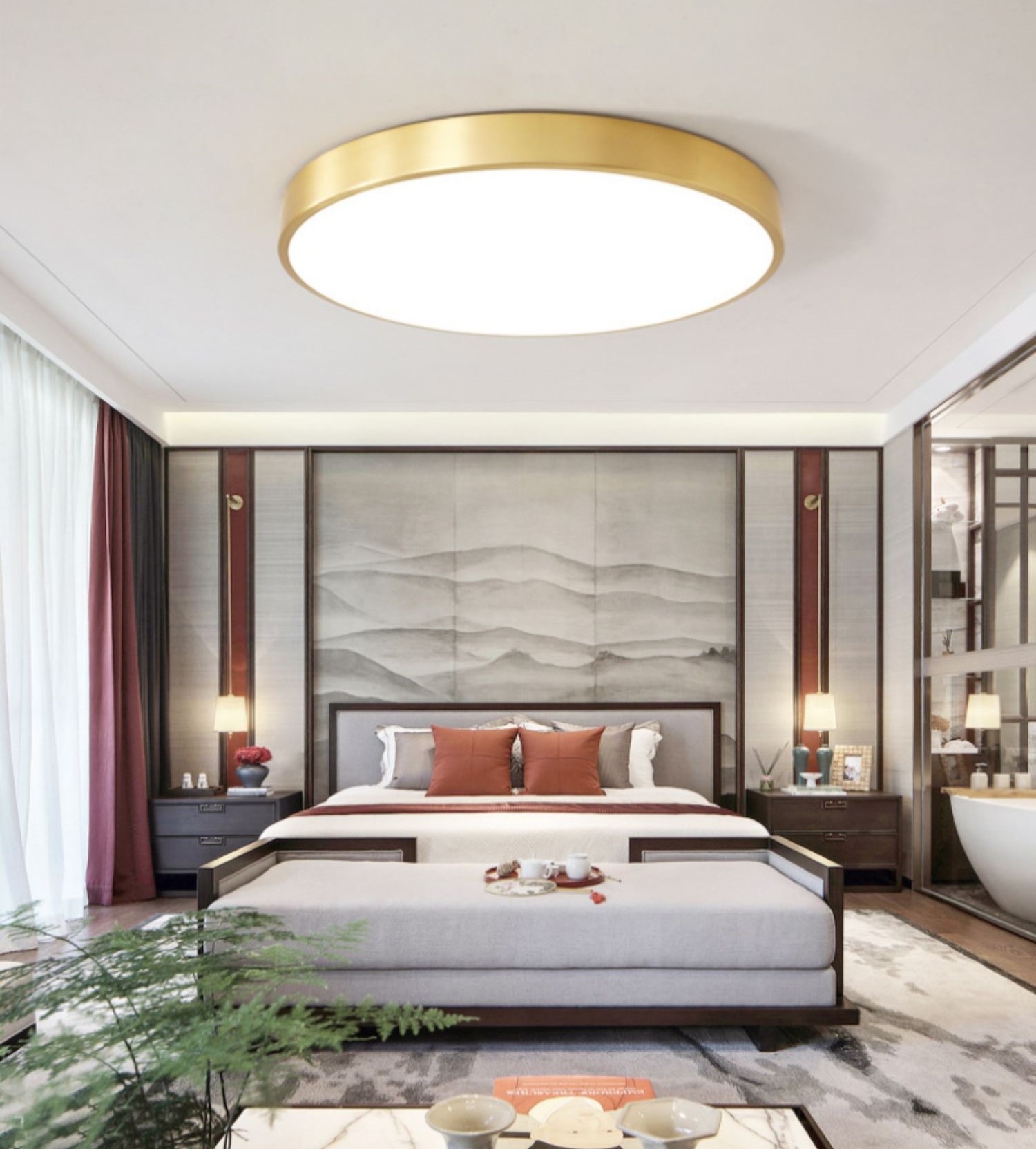 Livoana Modern Round and Slim Ceiling Lamp Livoana Modern Round and Slim Ceiling Lamp - master bedroom ceiling lamp