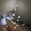 Norlick Lux Crystal Gems Modern Chandelier Lamp - staircase light