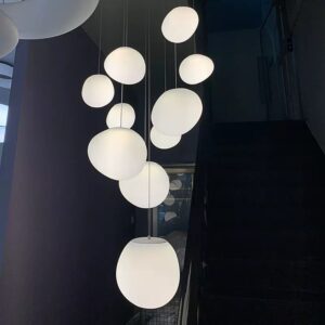 Odalva Asymmetrical Ball Pendant Lamp - stairway pendant lamp