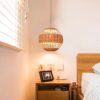 Rattami Rattan Round Ball Pendant Lamp - bedside pendant lamp