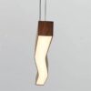 Reefornna Natural Wave Wood Linear Hanging Lamp - warm light