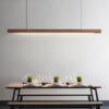 Reetohn Rectangular Slim Wood Linear Hanging Lamp - cafe pendant