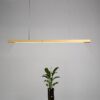Reetohn Rectangular Slim Wood Linear Hanging Lamp - studio lamp