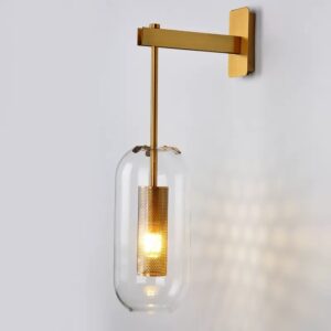 Garbahosa Classic Hanging Jar Wall Lamp - golden wall lamp