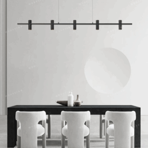 Black Travertine Stone Pendant Light - Hotel Light