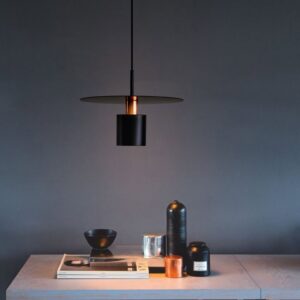 Disk Shaped Pendant Light - studio lamp