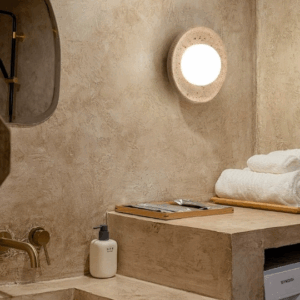 Travertine Plate Bath area Light