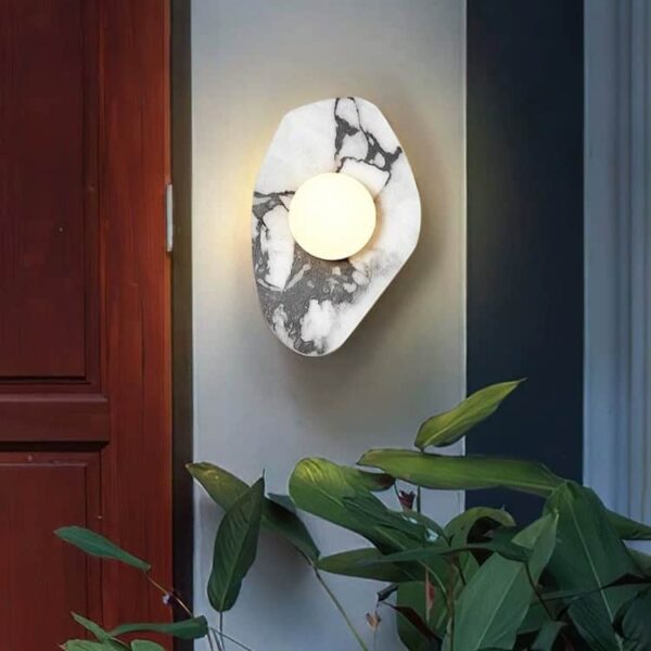 Light Marble Rf8020 Pinparno Irregular Marble Stone Wall Light | Screed