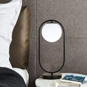 Round Glass Table Lamp - Bedroom Lamp