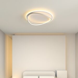 Sculpted Halo Flush Ceiling Lamp - office lamp