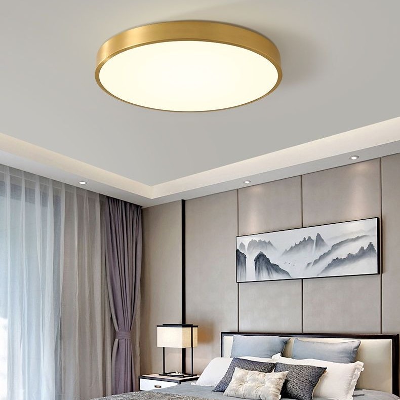 Gundanna Brass Slim Round Ceiling Light Brass Slim Round Ceiling Light - children room light