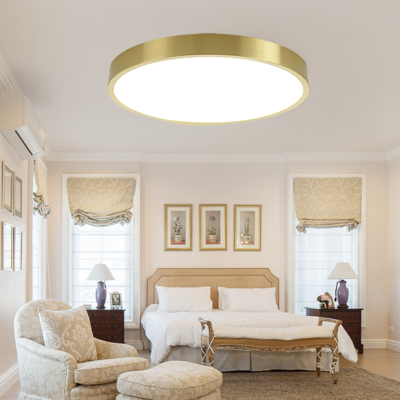 Gundanna Brass Slim Round Ceiling Light Gundanna Brass Slim Round Ceiling Light
