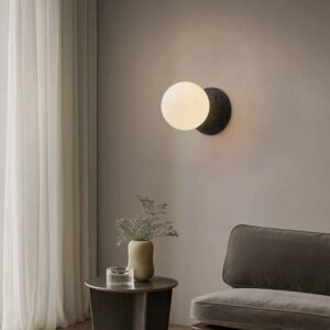 Heinoka Round Glass Ball Wall Light