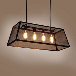 Kjelliico Metal Mesh Long Case Hanging Lamp