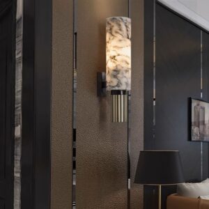 Marble Cylinder Wall Light - hotel room light