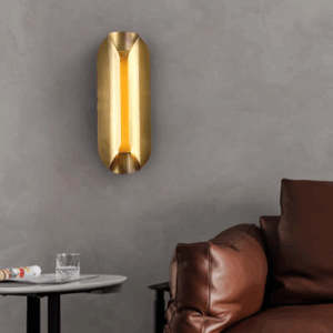 Prusunna Modern Sleek Folds Wall Light