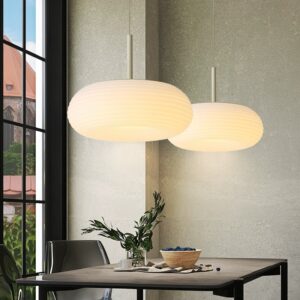 Haloa Flattened Oval Pendant Light