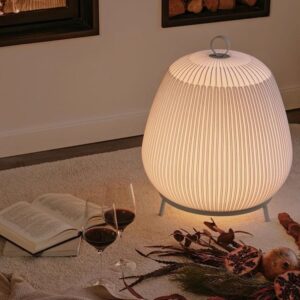 Knitted Fabric Shade Floor Lamp - studio lamp