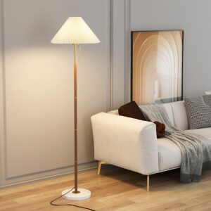 Pleated Cone Floor Lamp - living room