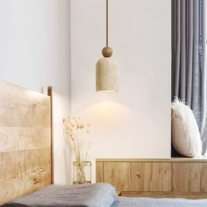 Tavira Stone Bell Pendant Light