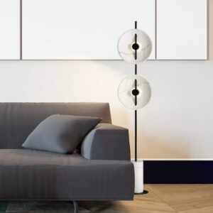 Twin Disc Marble Floor Lamp - Living Room