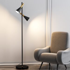 Zerath Modern Twin Cone Floor Lamp