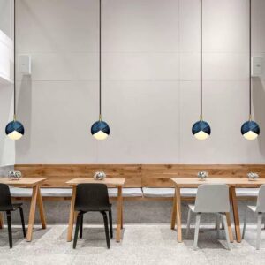 Averin Dual-Tone Globe Pendant Light - dining light