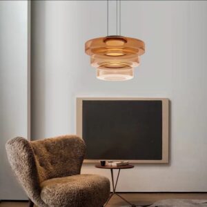 Averin Futuristic Mist Ring Pendant Light - Triple Colour Light