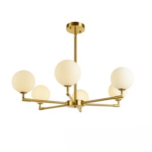 Brass Stellar Orbit Pendant Light - metal frame