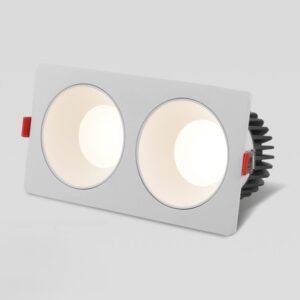 Nuro Double Recessed Anti-Glare Square Spotlight