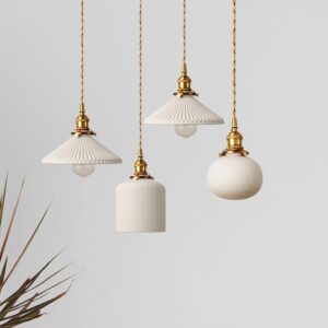 Tardiraa Milky White Ceramic Pendant Light