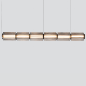 Glass Cylinder Tube Pendant Lamp - 6 head