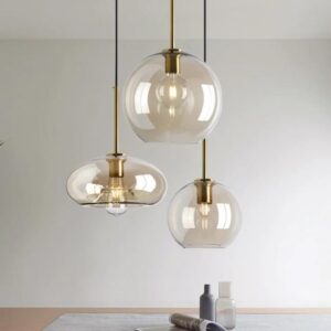 Glass Shade Pendant Light - studio light