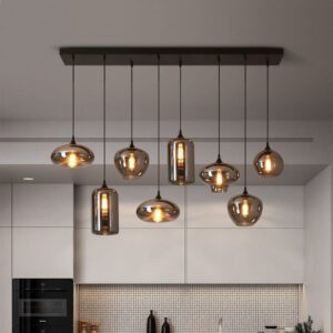 Guesnaja Smoke Grey Glass Pendant Light