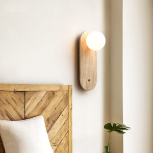 Wabi-Sabi Travertine Stone Wall Light - dorm lamp