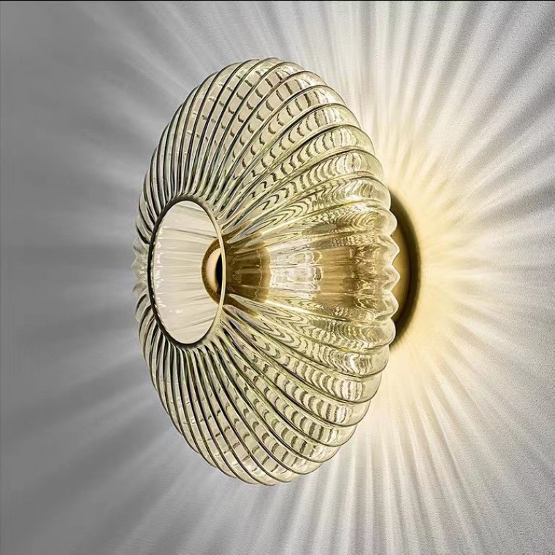Vindlaro Modern Ribbed Shell Radiant Sunburst Wall Light Vindlaro Modern Ribbed Shell Radiant Sunburst Wall Lighting