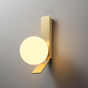 Home Aalberri Modern Golden Arc Globe Ball Wall Light