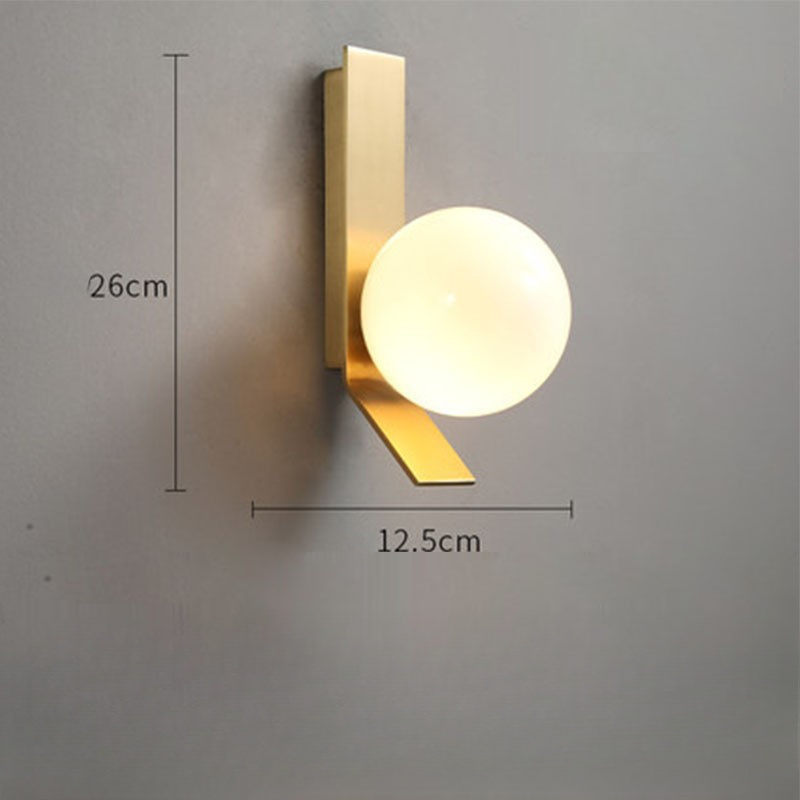 Aalberri Modern Golden Arc Globe Ball Wall Light Aalberri Modern Golden Arc Globe Ball Wall Light Dimensions