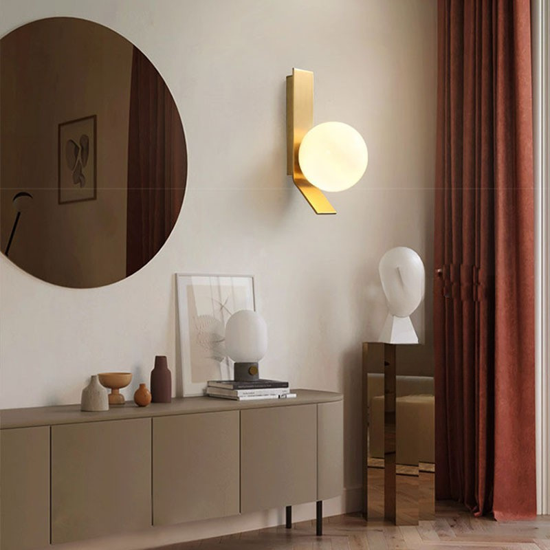 Aalberri Modern Golden Arc Globe Ball Wall Light Aalberri Modern Golden Arc Globe Ball Wall Light Living Room Bto