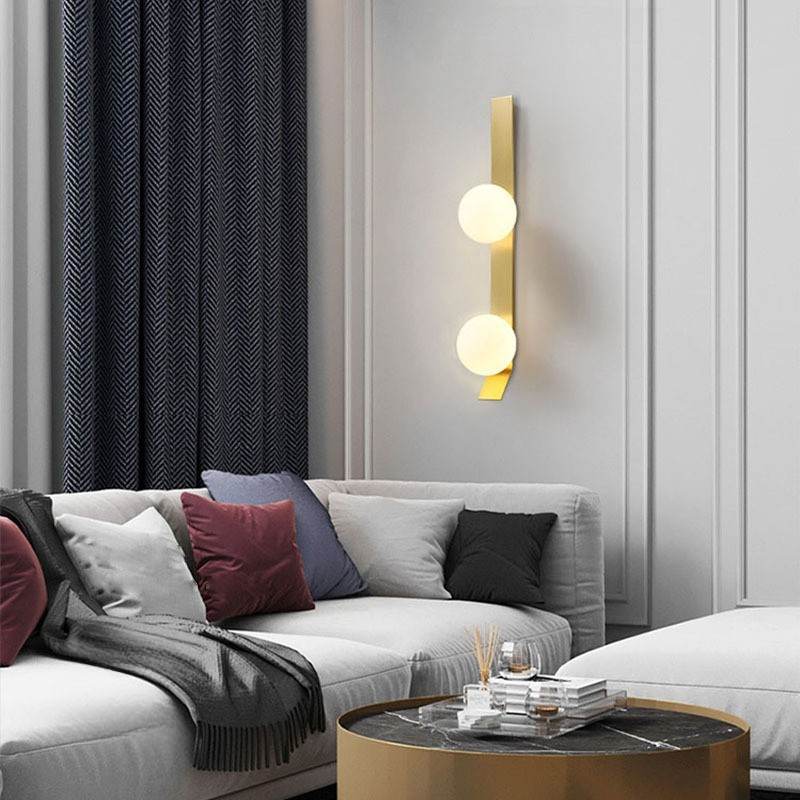 Aalberri Modern Golden Arc Globe Ball Wall Light Aalberri Modern Golden Arc Globe Ball Wall Light Living Room Condo