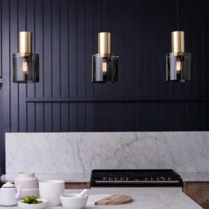 Home Albeina Modern Golden Glow Glass Pendant Light