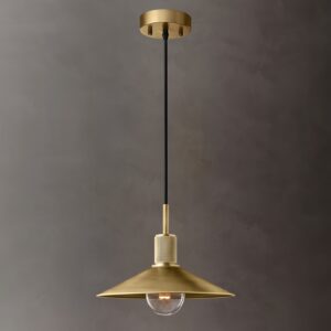 Home Celarka Modern Cone Shade Pendant Light Brushed Gold