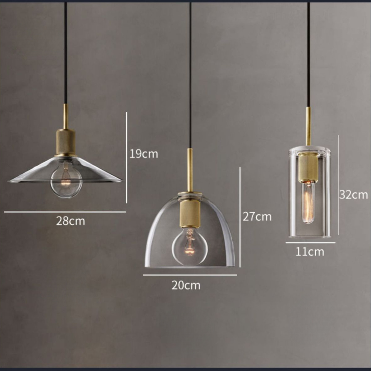 Celarko Modern Glass Shades Pendant Light Celarko Modern Glass Shades Pendant Light Size Chart